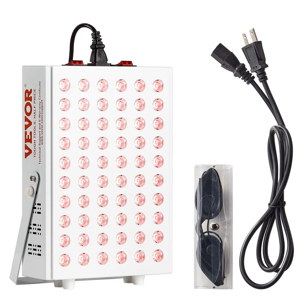 VEVOR Red Light Panel 60 Dual-Chip LED 660nm 850nm Near Infrared 80W LPL001